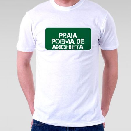 Camiseta Praia Praia Poema De Anchieta